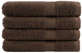 vidaXL Πετσέτες Premium SOLUND 4 τεμ. Καφέ 100x200 εκ. 600 γρ./μ²
