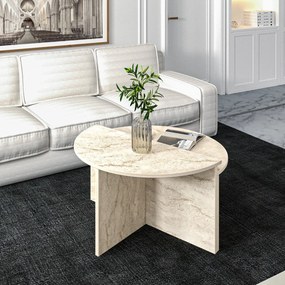 Τραπεζάκι Σαλονιού Τραβερτίνη CRETRO 70x38x51.8