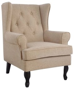 Πολυθρόνα Μπερζέρα Brandon HM3073.02 Μπεζ Wood, Fabric