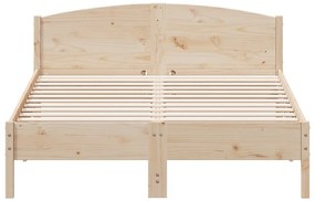 vidaXL Σκελετός Κρεβατιού Χωρίς Στρώμα 120x200 εκ Μασίφ Ξύλο Πεύκου