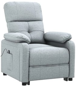 vidaXL Πολυθρόνα με Ανύψωση Ανοιχτό Γκρι Υφασμάτινη