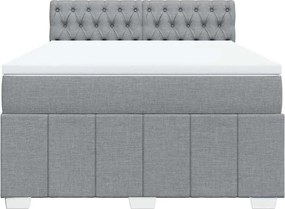 vidaXL Κρεβάτι Boxspring με Στρώμα Αν. Πράσινο 160x200εκ Υφασμάτινο