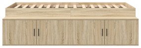 vidaXL Κρεβάτι Αποθήκευσης Sonoma Oak 90x190 εκ.