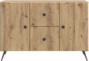 vidaXL Πλαϊνό γραφείο Artisan Δρυς 89 x 34,5 x 60 εκ.