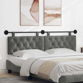 vidaXL Κρεμαστό Κεφαλάρι Σκούρο Γκρι Βελούδο