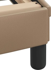 vidaXL Κρεβάτι με Στρώμα Dover Καπουτσίνο 140x190εκ.από Συνθ.Δέρμα