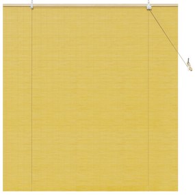 vidaXL Ρολά και Σκίες Παραθύρων Κίτρινο 140 x 160 cm Μπαμπού