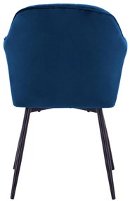 Καρέκλα SAWYER Βελούδο Μπλέ 53x60x76Υ εκ. 2αδα 53x60x76 εκ.