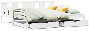 vidaXL Καναπές Κρεβάτι Συρόμενος Χωρίς Στρώμα 80x200 εκ. &amp; Συρτάρια