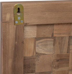 vidaXL Κεφαλάρι Επιτοίχιο Φυσικό 120 cm Στερεό Ξύλο Τίκ