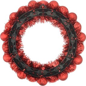 vidaXL Χριστουγεννιάτικα Στεφάνια Μπάλλας 2 pcs Κόκκινο