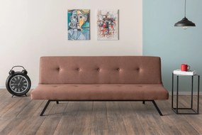 Τριθέσιος Καναπές Κρεβάτι Καφέ NILUNE 64x180x78