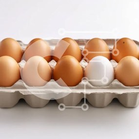 Σετ των 2 Intra Συλλεκτικό Ξύλινο Παζλ Plywood 4mm - Κουτί αυγών με καφέ και λευκές παραλλαγές Σε Ξύλινο Κουτί - Διαστάσεις: 10x10 cm – 25 κομμάτια