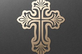 Intra απο ξύλο plywood 3mm-4mm πάχος – Περίτεχνος Faith Cross. Ιησούς Σταυρός Δίασταση  20x20 cm INTRAFABR-115243824