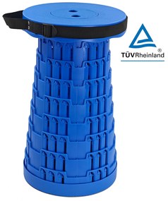 POWERTECH πτυσσόμενο καρεκλάκι HUH-0234, αντοχή έως 250kg, 25.5x45cm, μπλε
