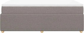 vidaXL Κρεβάτι Boxspring με Στρώμα Taupe 120x190 εκ. Υφασμάτινο