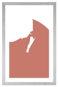 Αφίσα με πασπαρτού Αφηρημένο σχεδιο ενός μυστηριώδους χορού - 60x90 white