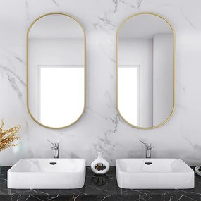 Καθρέπτης Ellipse χρυσό 50x2x80εκ 50x2x80 εκ.