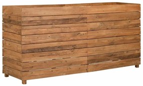 vidaXL Ζαρντινιέρα Υπερυψωμένη 150x40x72 εκ. Ανακυκλ. Ξύλο Teak/Ατσάλι