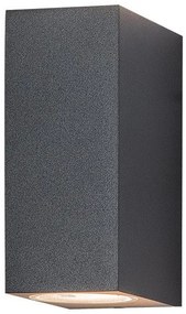 Απλίκα Φωτιστικό Τοίχου 2xGU10 15W IP54 Zambelis-E124-Ανθρακί E124