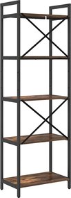 vidaXL Ράφι Βιβλίων 5 επιπέδων 56 x 34 x 171 εκ Επεξεργασμένο Ξύλο