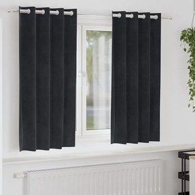 vidaXL Κουρτίνες συσκότισης 2 pcs Μαύρο 140 x 175 cm Βελούδο