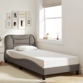 vidaXL Σκελετός Κρεβατιού Χωρίς Στρώμα Taupe 90x200 εκ. Υφασμάτινο
