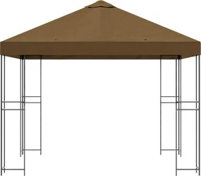 vidaXL Κιόσκι 3 x 3 m Taupe Πολυεστέρας και Χάλυβας 190 gsm