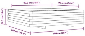 ΖΑΡΝΤΙΝΙΕΡΑ ΚΗΠΟΥ ΛΕΥΚΗ 100X100X26,5 ΕΚ. ΑΠΟ ΜΑΣΙΦ ΞΥΛΟ ΠΕΥΚΟΥ 847319