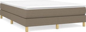 vidaXL Κρεβάτι Boxspring με Στρώμα Taupe 140x200 εκ. Υφασμάτινο