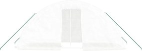 vidaXL Θερμοκήπιο με Ατσάλινο Πλαίσιο Λευκό 10 μ² 5 x 2 x 2,3 μ.
