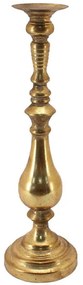 Κηροπήγιο Παλαιωμένο 15-00-94912 Φ15x53,5cm Gold Marhome Metal