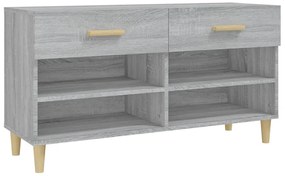vidaXL Παπουτσοθήκη Γκρι Sonoma 102x35x55 εκ. από Επεξεργασμένο Ξύλο