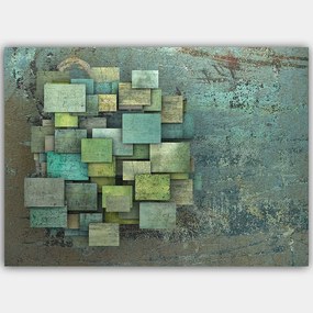 Πίνακας Καμβάς 441HPE1998 100x70cm Multi Wallity Οριζόντιοι Wood, Canvas