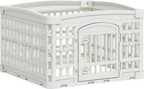 vidaXL Αλάνα Σκύλου 4 Πάνελ 60 x 60 x 38 cm Πλαστικό Λευκό