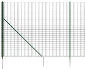 Συρματόπλεγμα Περίφραξης Πράσινο 1,6 x 25 μ. με Καρφωτές Βάσεις - Πράσινο