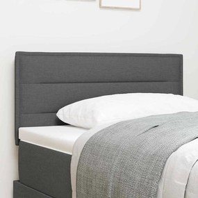 vidaXL LED Κεφαλάρι Γραμμών Σχεδίου Σκούρο Γκρι 100 εκ Υφάσματος