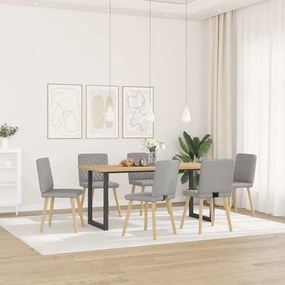 vidaXL Καρέκλες τραπεζαρίας 6 τεμ Cloud Grey Fabric