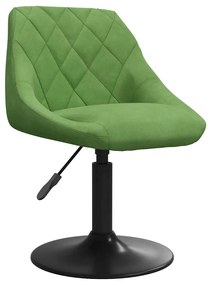 vidaXL Καρέκλες Τραπεζαρίας Περιστρ. 2 τεμ. Ανοιχτό Πράσινο Βελούδινες