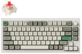 Keychron Q1 Max (Q1M-P1) QMK/VIA Wireless Custom Mechanical Keyboard-Red Switch-Shell White US Layou