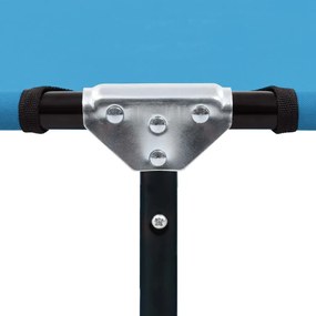 vidaXL Ξαπλώστρα Πτυσσόμενη Τιρκουάζ Μπλε Ατσάλινη