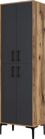 Ντουλάπι Καρυδί / Ανθρακί CEPEGEN 60x35x200