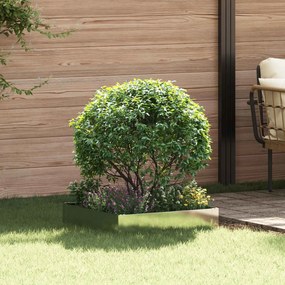 vidaXL Περίγραμμα γκαζόν 60 x 60 x 20 εκ Ατσάλι Ασημί