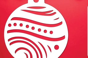 Intra απο ξύλο plywood 3mm-4mm πάχος Χριστουγεννιάτικη Διακοσμητική Μπάλα Cut File Δίασταση 8x8 cm INTRAFABR-110576283