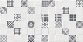 Keros Decorado Tessile Cubik Gris 25x50 - Πλακάκι μπάνιου