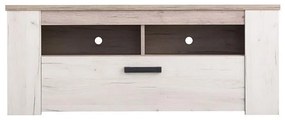 Έπιπλο TV Kent 120 Γκρί Δρύς - Λευκός Δρύς 122x43x49 εκ. 122x43x49 εκ.