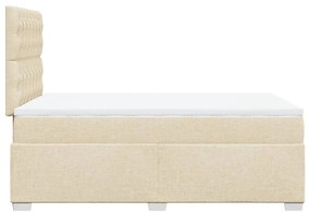 ΚΡΕΒΑΤΙ BOXSPRING ΜΕ ΣΤΡΩΜΑ ΚΡΕΜ 120X190 ΕΚ. ΥΦΑΣΜΑΤΙΝΟ 3292739