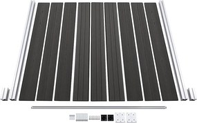 vidaXL Πάνελ Περίφραξης Μαύρο 180 x 186 εκ. από WPC