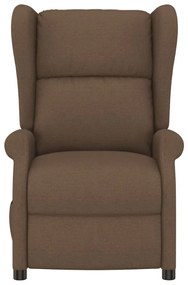 vidaXL Πολυθρόνα Ανακλινόμενη Ηλεκτρική Ανάκλιση Καφέ Υφασμάτινη