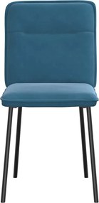 vidaXL Καρέκλες Τραπεζαρίας 6 τεμ. Μπλε Βελούδινες